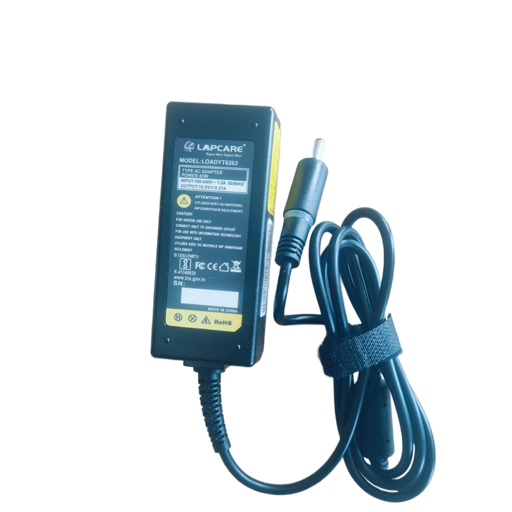 Lapcare Laptop Adapter Compatible For Dell 45w | 19.5v/2.31a | 4.5mm x 3.0mm view 2